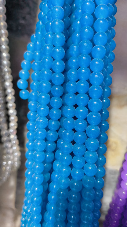 (8mm) High Quality Marble Glass Beads (32+ Colors)
