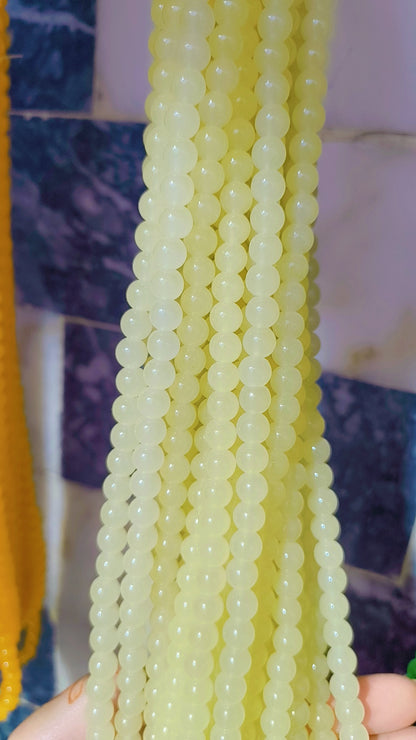 (8mm) High Quality Marble Glass Beads (32+ Colors)