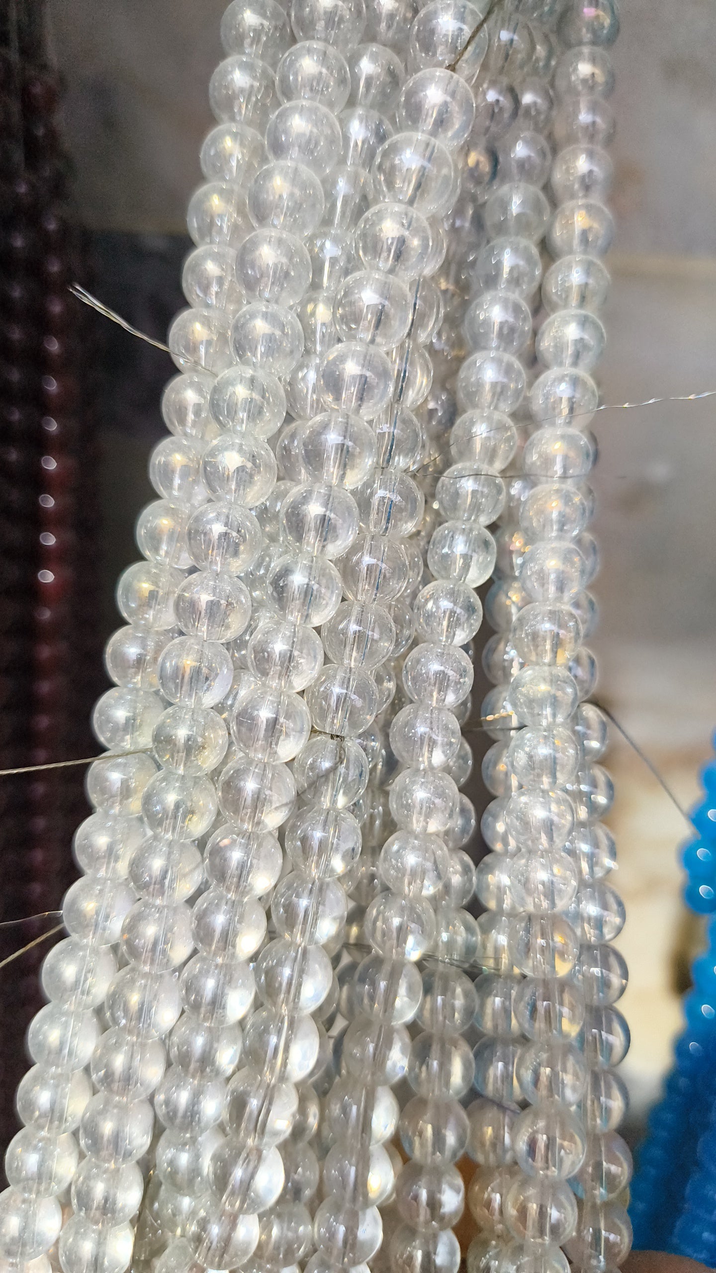 (8mm) High Quality Marble Glass Beads (32+ Colors)