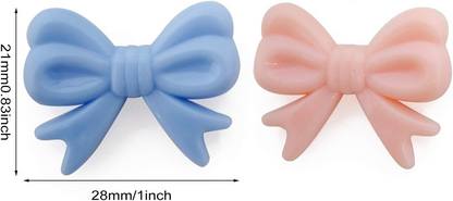 10pcs Colorful Beautiful Acrylic Bow Beads for Jewelry Making or DIY Crafts