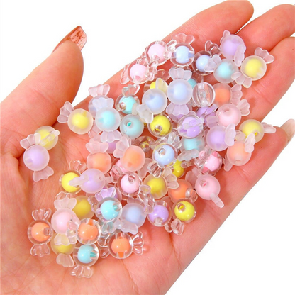 25pcs Clear or Matte Candy Beads - 2mm Hole