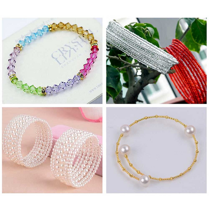 12 Loops Jewelry Beading Wire Memory Wire (Silver/Gold) Cuff Bangle Bracelet for DIY Jewelry Making Supplies