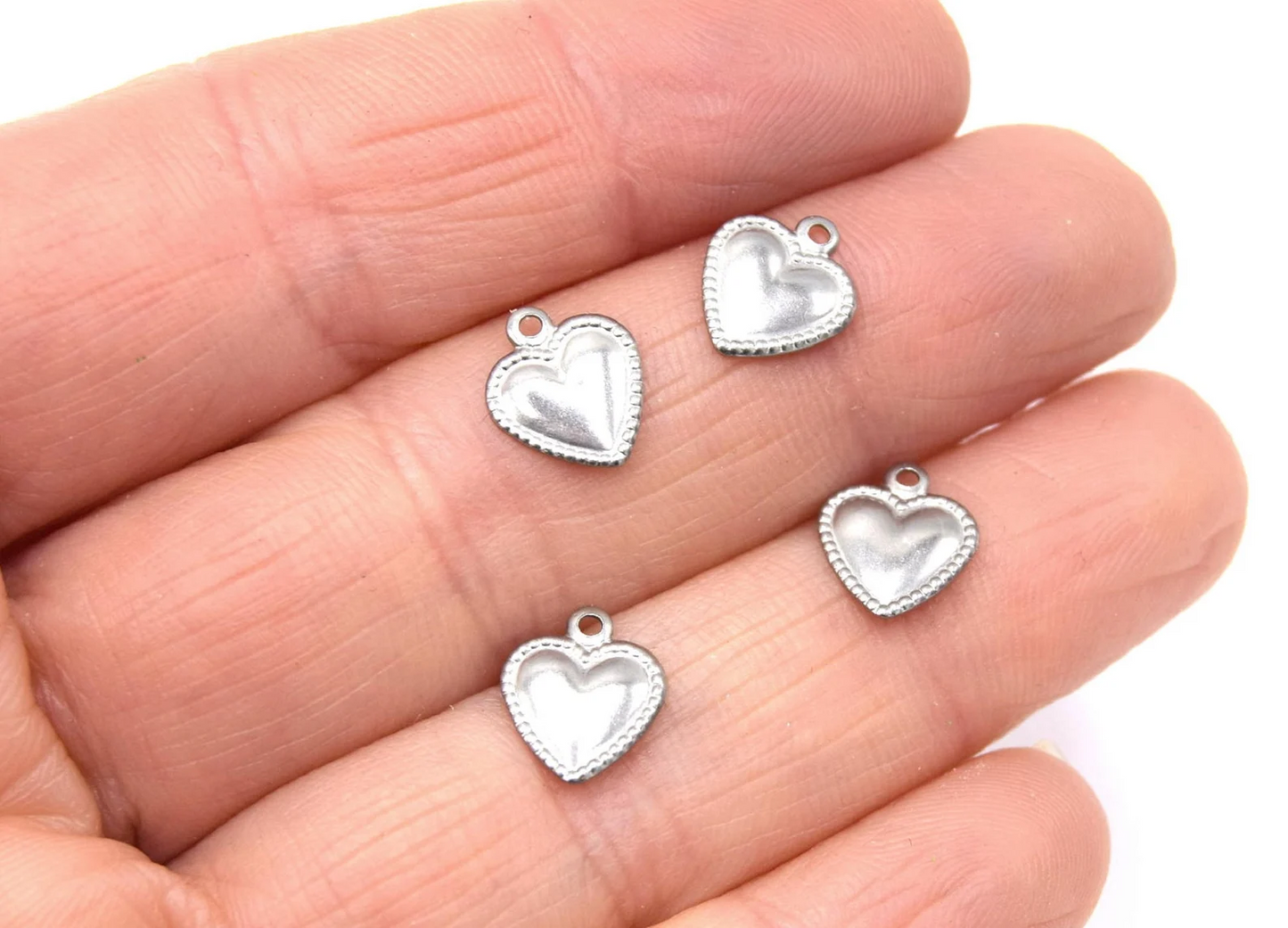 40pcs Mini Small hearts (Gold/Silver), Hearts Shape Charms