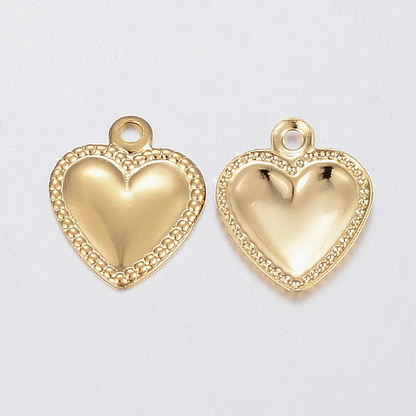 40pcs Mini Small hearts (Gold/Silver), Hearts Shape Charms