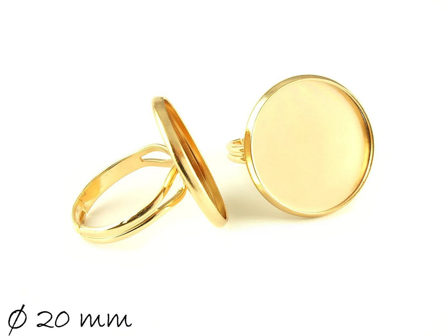 6pcs Adjustable Stainless Steel Ring Blank Base | Round Ring Base
