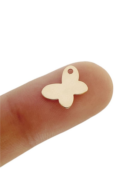 80pcs Mini butterfly pendant charm (GOLD PLATED)