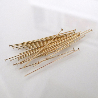 Flat Head Pins - (1 inch) (1.5 inch), Silver Plate, Gold Plate