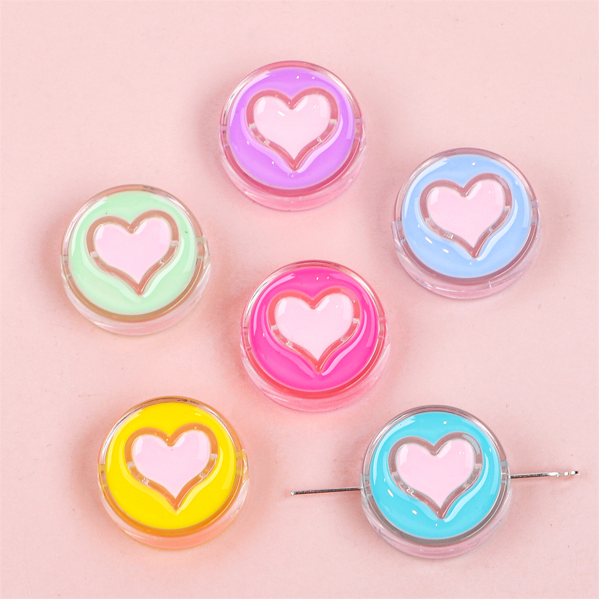 10pcs Colorful Heart Fruit Cute Charm Acrylic Beads For Necklace Bracelet