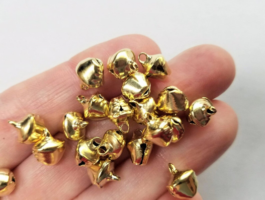 Shiny Gold/silver ghungroo Bell, Iron Bells, Small Charms, ghungroo, Silver Bells, Gold Bells, Jingle Bells, Craft Bells, Loose Bell Charms, Tiny Metal Bell
