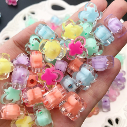 10pcs Mix Cross Spacer Beads Acrylic Flower Beads For Jewelry Making Diy Bracelet Necklace Earrings Handicrafts Accessories