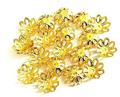 20pcs Golden Metal Jhumkii Caps