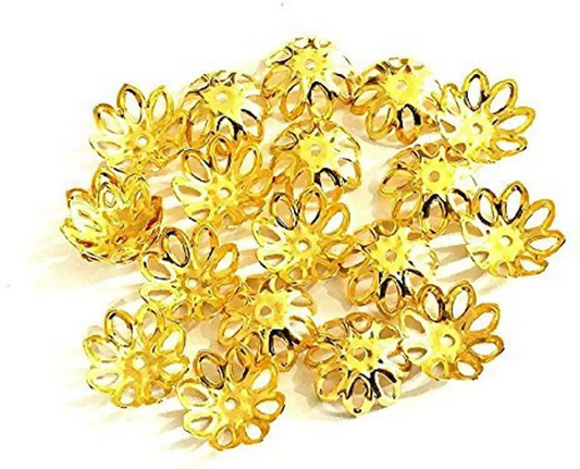 20pcs Golden Metal Jhumkii Caps