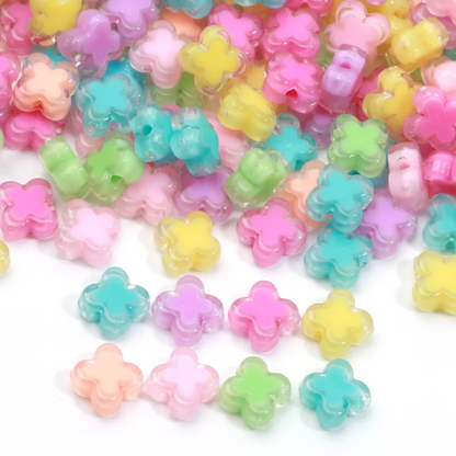 10pcs Mix Cross Spacer Beads Acrylic Flower Beads For Jewelry Making Diy Bracelet Necklace Earrings Handicrafts Accessories