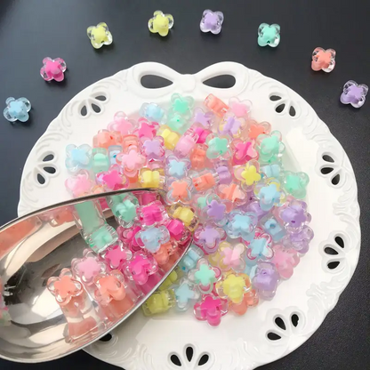 10pcs Mix Cross Spacer Beads Acrylic Flower Beads For Jewelry Making Diy Bracelet Necklace Earrings Handicrafts Accessories