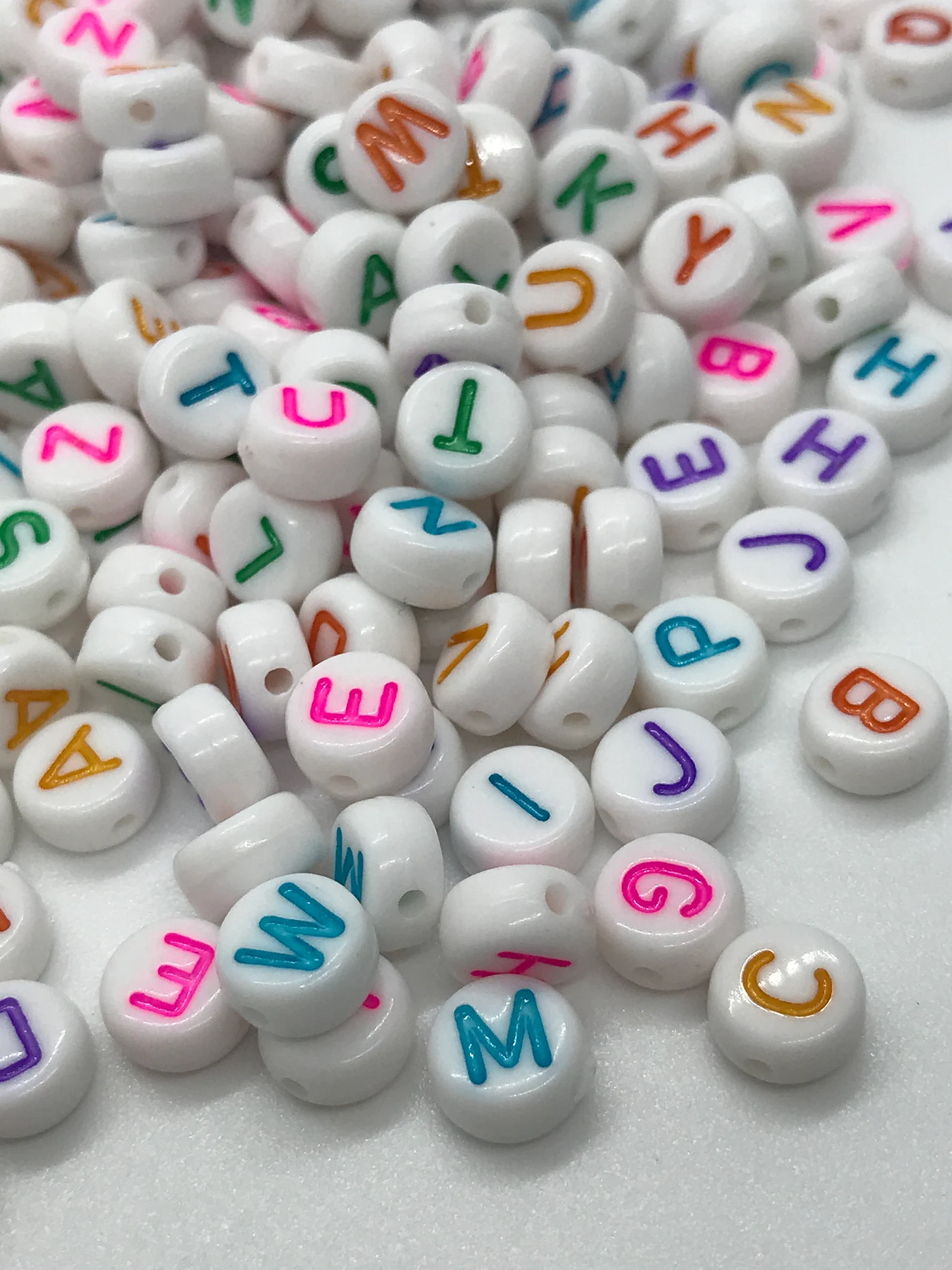 100pcs Acrylic Alphabet Beads, Name beads, A-Z Beads 7mm, Personalized jewelry