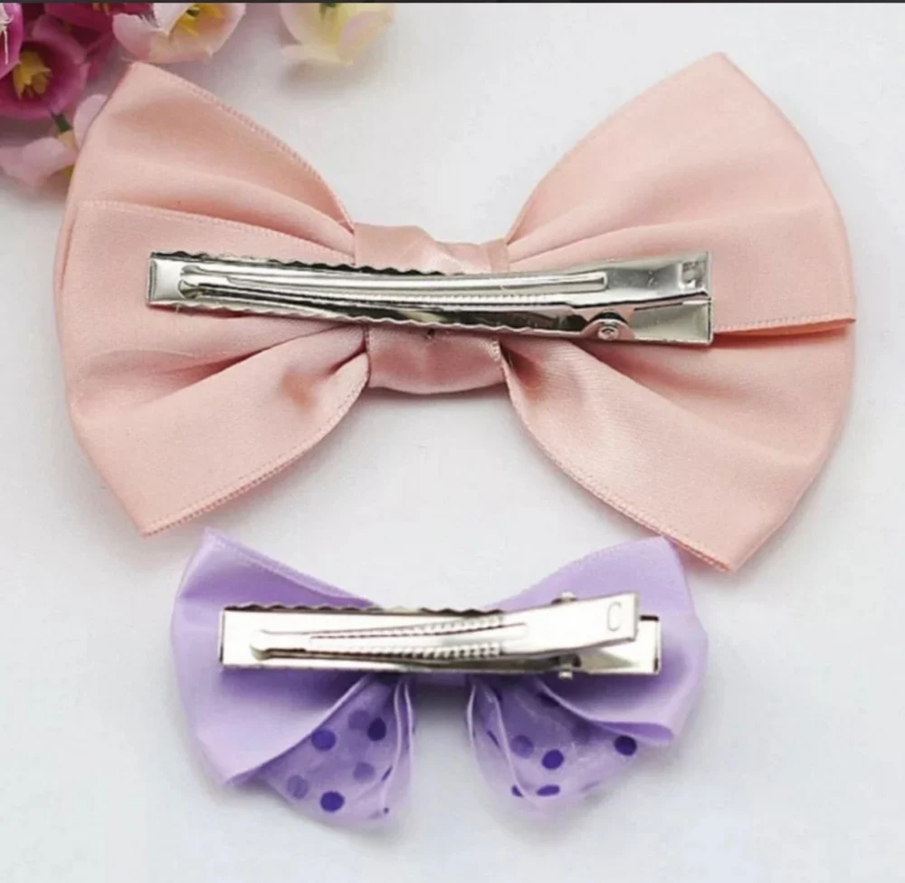 12pcs Alligator Hair Clips for Bows, Crafts - Silver Metal Barrette