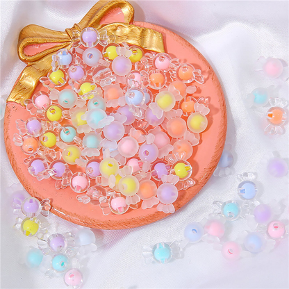 25pcs Clear or Matte Candy Beads - 2mm Hole