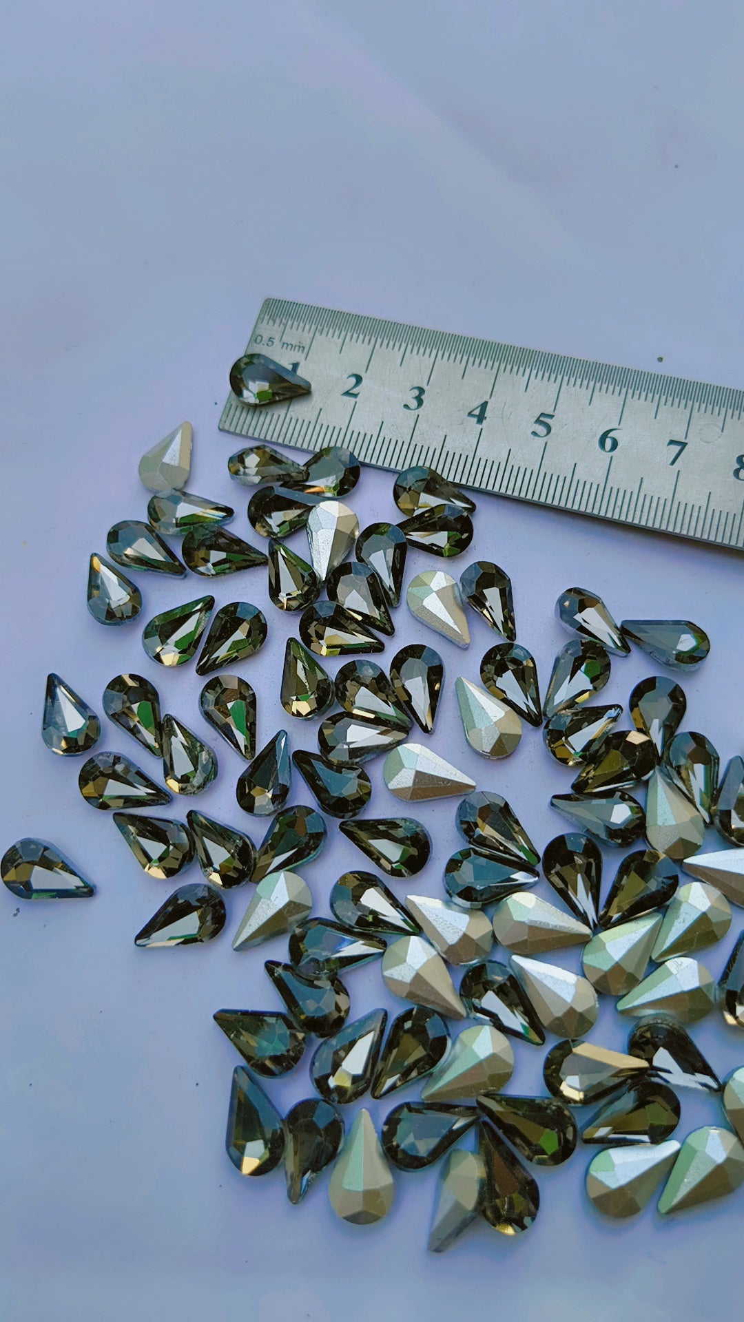 8x13 mm teardrop point back glass fancy stone pear crystal rhinestone Droplet Nail Art Decoration jewelry making beads