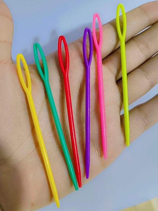 5 Random Color Knitting Needle Set, Colorful Plastic Sewing Tool Kit For DIY Sewing