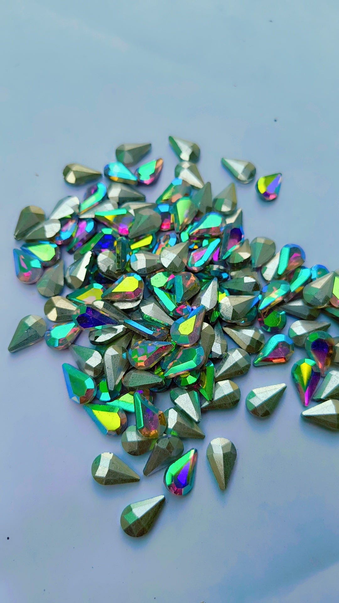 8x13 mm teardrop point back glass fancy stone pear crystal rhinestone Droplet Nail Art Decoration jewelry making beads