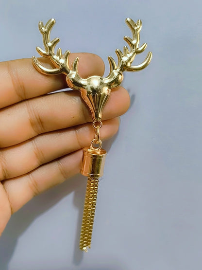 Handmade Bag Tassel Charms Decorative Handbag Buckles Deer Horn Buckles Purse Pendants Easy Installation