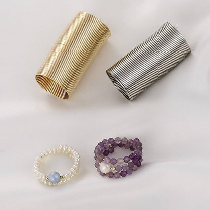 50 Coils Memory Wire Ring for Jewelry Making, Jewelry Beading Wire Wine Hoop Ring for DIY Making Earring Supplies(20 mm Diameter)