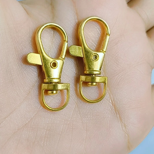 38MM Lobster Claw Clasp Stainless Steel Swivel Clasps Trigger Snap Hooks Land yard Clip Jewelry Findings for Keychain Sewing Craft DIY, golden