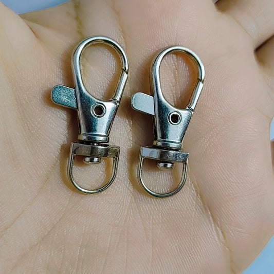 38MM Lobster Claw Clasp Stainless Steel Swivel Clasps Trigger Snap Hooks Landyard Clip Jewelry Findings for Keychain Sewing Craft DIY, Silvery