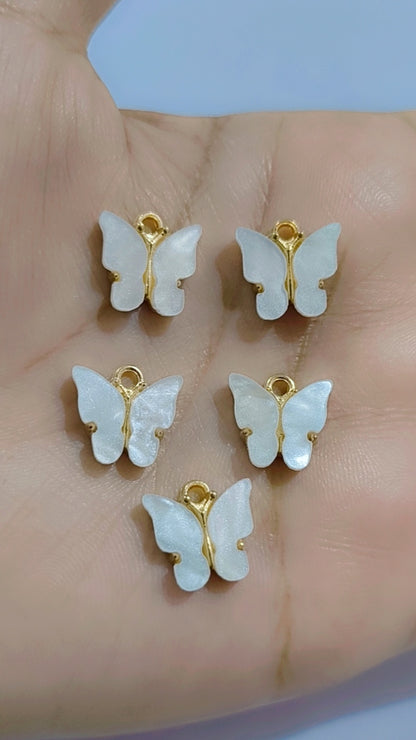 Butterfly Pendant Charm Acrylic Butterfly Pendants Colourful Insect Charms Jewelry Making Findings Crafts Supplies for Earring Necklace Bracelet,