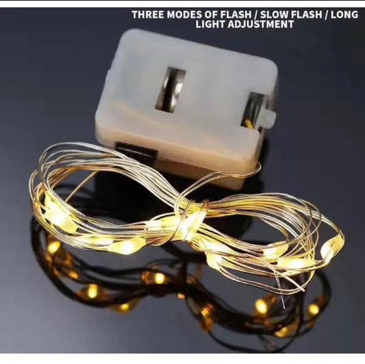Xmas Mini Battery Powered Copper Wire Starry Fairy Lights Led String Lights for Wedding Christmas Decorative Christmas Lights