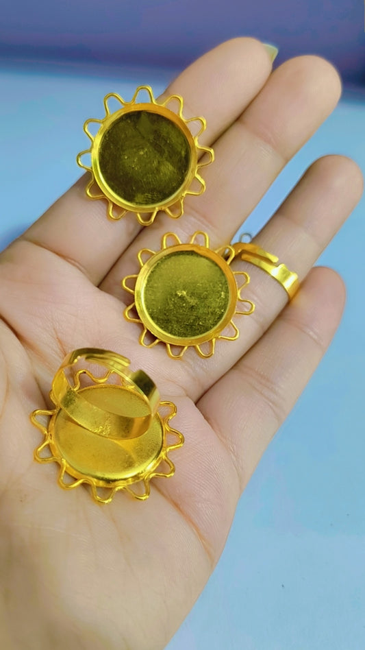 Adjustable Metal ring base for jewelry making/art and crafts/ diy