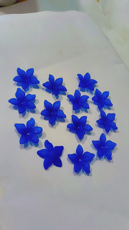 Frosted Acrylic Bead Caps,
