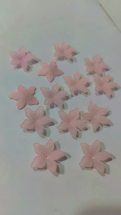 Frosted Acrylic Bead Caps,