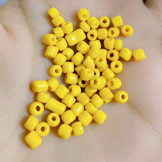 30g 6/0 Frosted Canary Yellow Miyuki Seed Beads - 30grams - spectacular, frosted ceramic beads, Miyuki