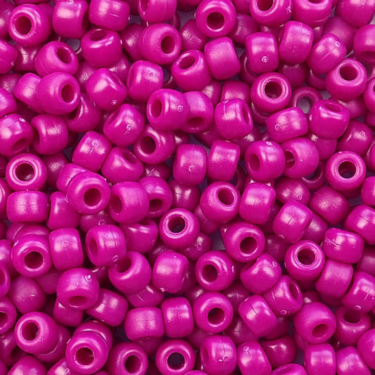 Matte Mulberry Pink Plastic Pony Beads, Jewelry, Crafts, Made ...