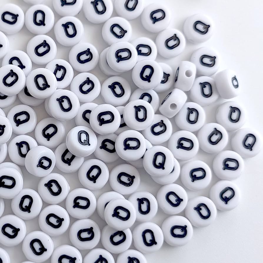 A to Z alphabet Letter Beads White Round Acrylic Alphabet Beads Vowel Letter A Beads for Jewelry Making Bracelets Necklaces Key Chains DIY 4X7mm (0Flat Round-Vowel