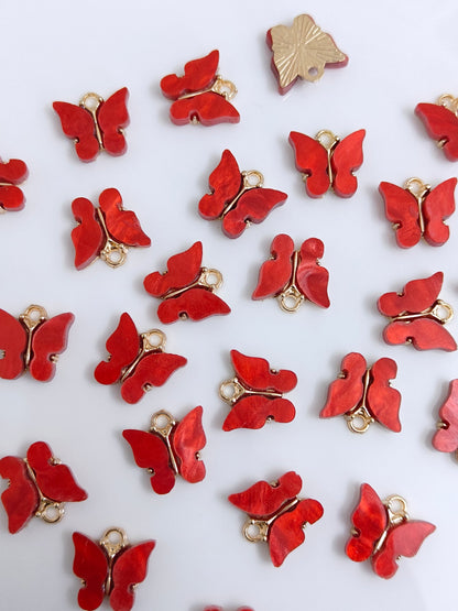Butterfly Pendant Charm Acrylic Butterfly Pendants Colourful Insect Charms Jewelry Making Findings Crafts Supplies for Earring Necklace Bracelet,