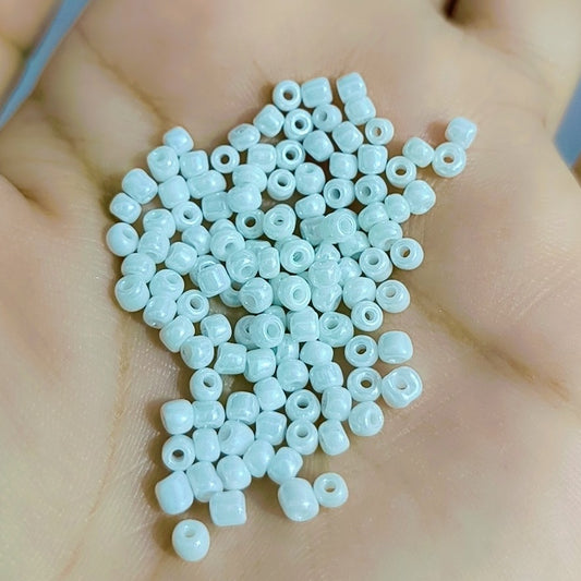 Small Glass Beads of 2mm (11/0) for Jewelry Making/for DIY Craft, Pack of 30gm (White)