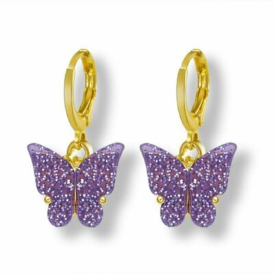 Butterfly Pendant Charm Acrylic Butterfly Pendants Colourful Insect Charms Jewelry Making Findings Crafts Supplies for Earring Necklace Bracelet,