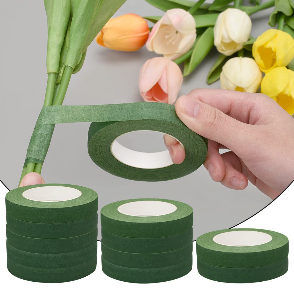 Floral Tape Wide Dark Green for Bouquet Stem Wrapping and Floral Crafts Supply Art and Craft Material Half Inches | Cartify