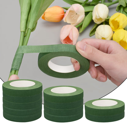 Floral Tape Wide Dark Green for Bouquet Stem Wrapping and Floral Crafts Supply Art and Craft Material Half Inches | Cartify