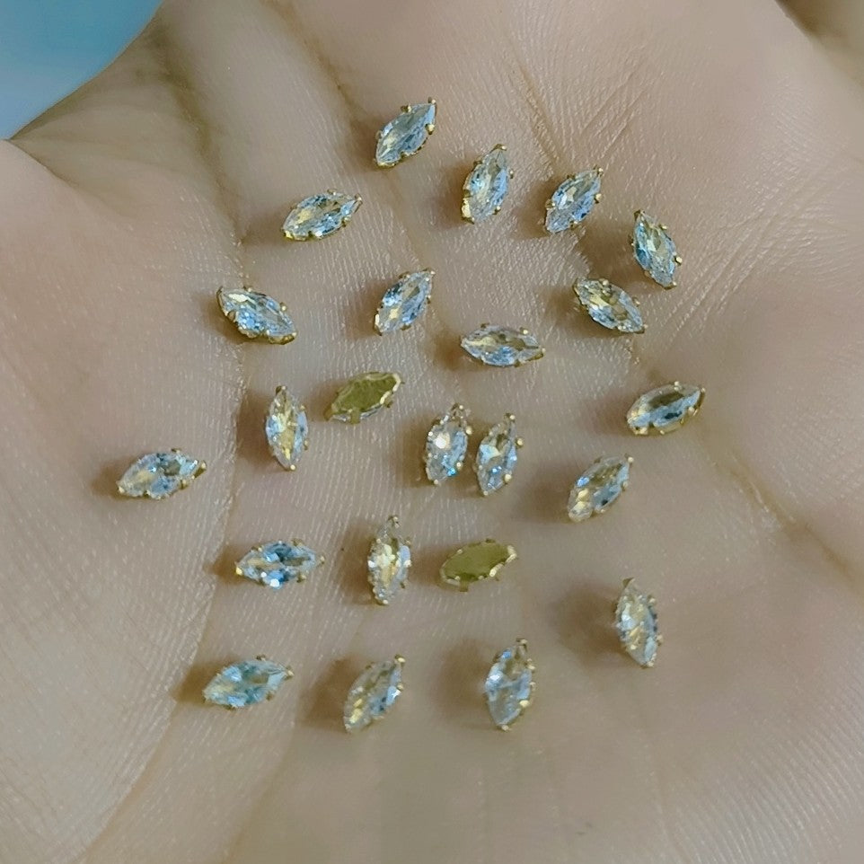 Small size golden hollow shaped 3d zirconia