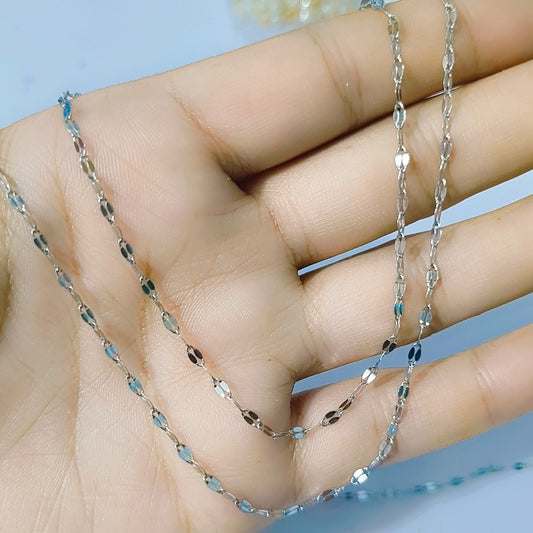 1 x Stainless Steel Fine Lip Chain Blanks,36 inches, Gold or Silver Colour