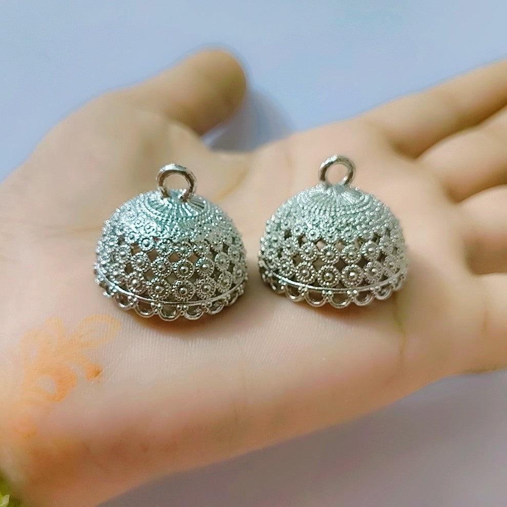 Column Tibetan Style Alloy Cord Ends Caps Glue on Tassel Cap Bails with Loop for Jewelry Makings DIY Crafts 19.5x20mm, Antique Golden