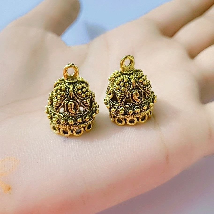 Light Weight Jhumki Earrings For Women Oxidized Silver Plated Handmade Earrings Bollywood Indian Jewelry|Small Jhumka|Party Wear Earrings