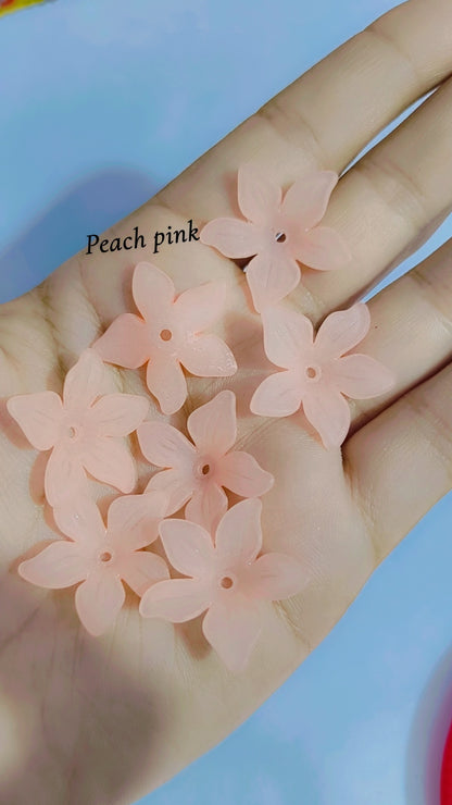 Frosted Acrylic Bead Caps,