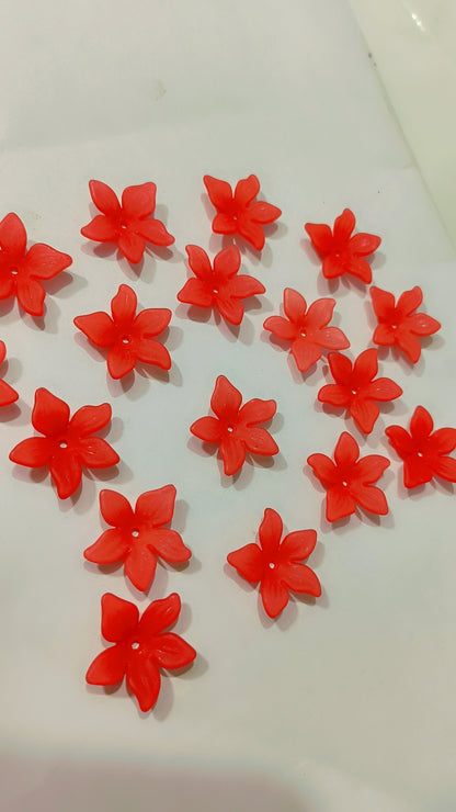 Frosted Acrylic Bead Caps,