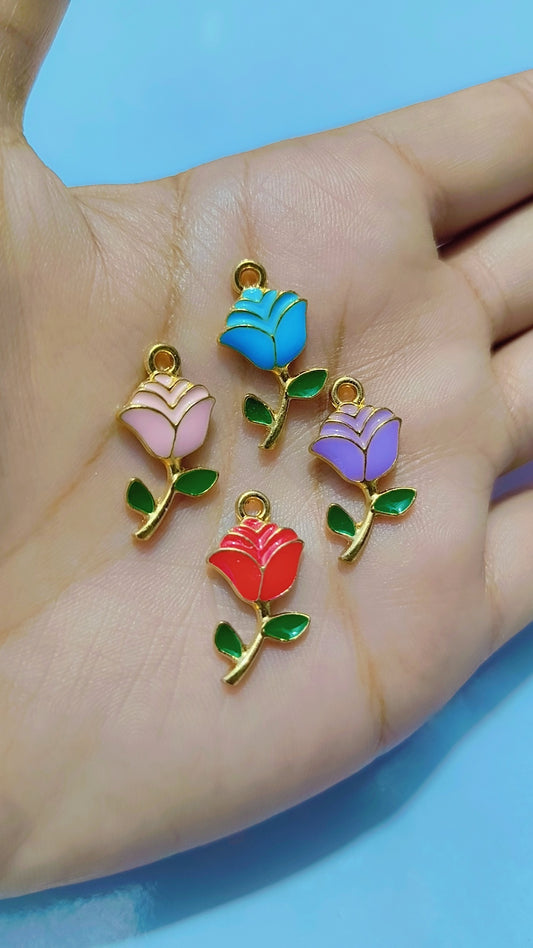3d flower charm