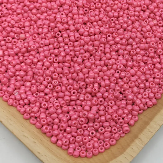 3mm pink color paint glass beads diy for jewelry making DIY crafts