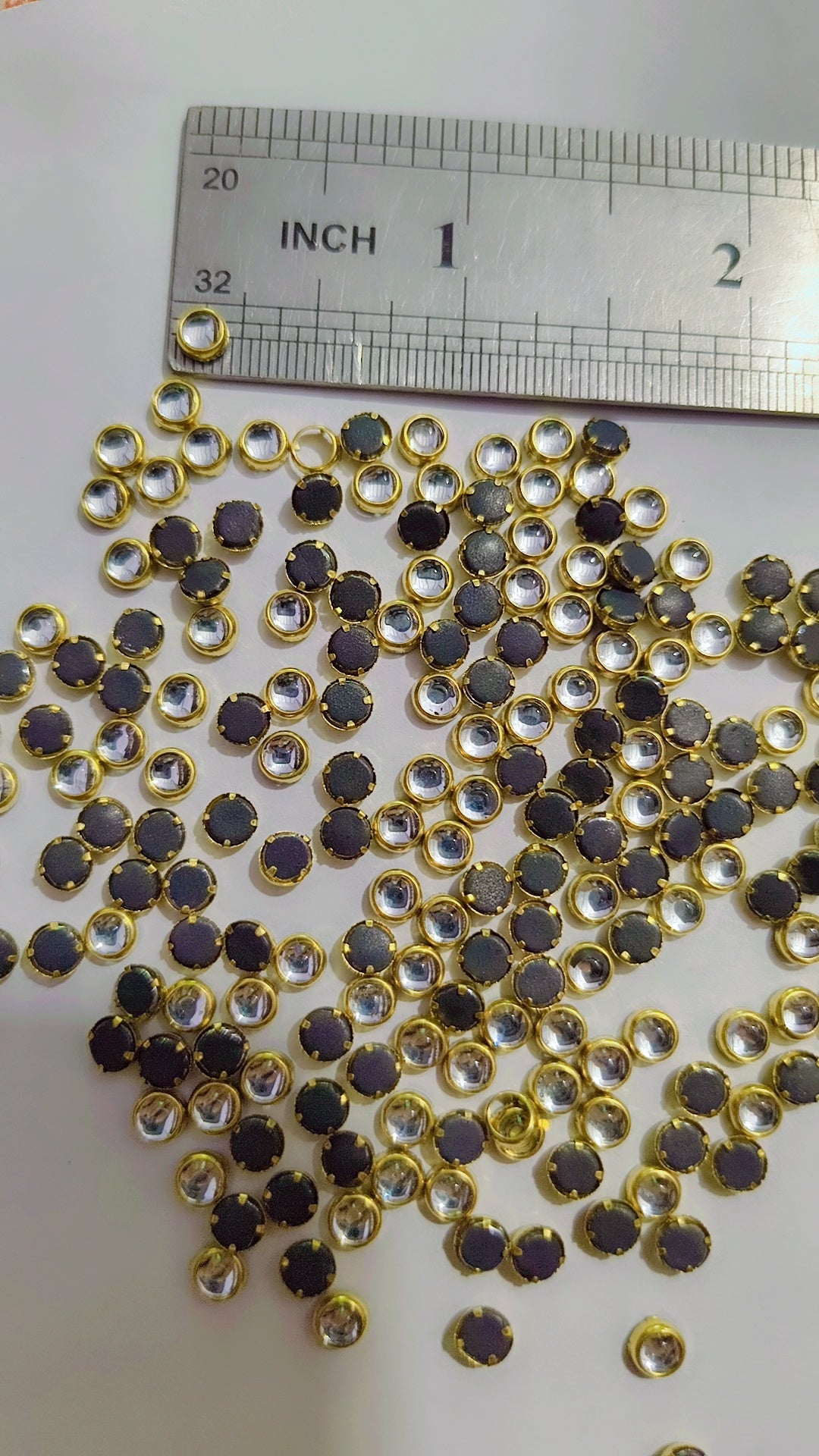 5mm round kundan beads